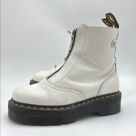 Dr marten free people white Jetta boots platform size 8. Zipper boots - Picture 1 of 6